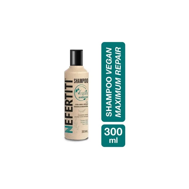 Shampoo Vegan Nefertiti Sin Sal Y Sin Sulfatos Con Keratina