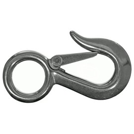 Rope & Cord Spring-Loaded Rigid Eye Safety Hook – Utility, Repairs, and Crafting – 1-1/8 Inch x 4-1/2 Inch (2 Pack)