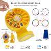 Daily Pill Organizer with One-Touch Button & Child Lock for