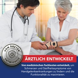 Dr. Arthritis Dr. Arthritis Von Ärzten Entworfen, Leichte Handgelenk Bandagen, Handgelenkstütze für Sehnenscheidenentzündung, Handgelenkbandage mit Karpaltunnel Schiene, Handbandage Rechts/Links, 2er-Pack, Beige
