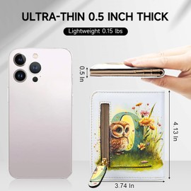 TANTIUE Small Womens Wallet Mini Compact Bifold Pocket Wallet Ladies RFID Blocking Slim Wallet for Women with ID Window