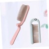 Baluue 2pcs Travel-Friendly Folding Hairdressing Comb Set Anti-Static Massage Comb