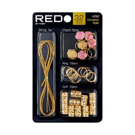 Red by Kiss Premium Luxury Braid Charms, Hair Decorative Accessories for Braids & Locs, Gold Silver Shiny, Lightweight & Durable (Luxury)