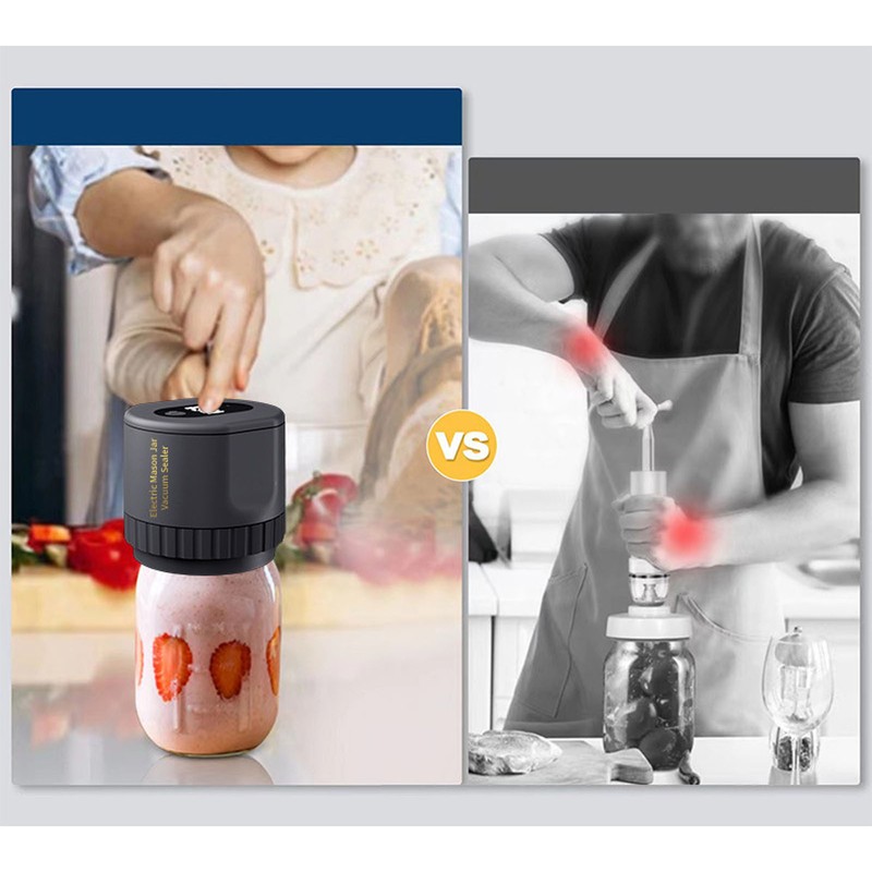 Electric Jar Vacuum Sealer Type C Charging Automatic Jar Vacuum