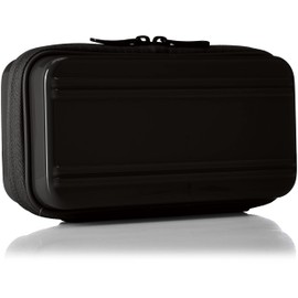 Zero Halliburton No. 81120 Gadget Pouch, Hard Shell Case, Amenity Case, Polyka Pouch, Small, Shockproof, Scratch Resistant, Black
