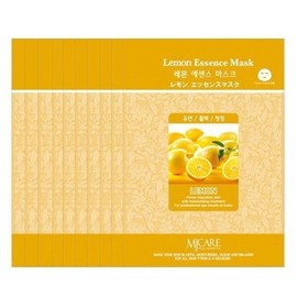 100 Lemon Essence Mask Pack Skin Flexibility Vitality Cleansing Pack / 100매레몬에센스마스크팩피부유연활력청정팩