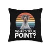 GSP What's Your Point Funny German Shorthaired Pointer Throw Pillow