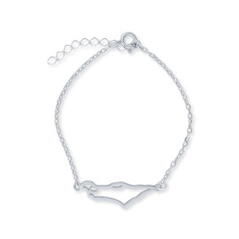 Map of Israel Bracelet Gold Filled Holy Land Israeli Bracelet - Stylish Israel Pendant Charm, Geography Pendant Bracelet with Star of David, 6.5 Inches + Extension, Sterling Silver