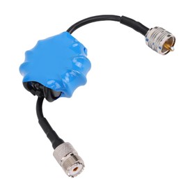 PUSOKEI EM25 Shortwave Choke Balun, 1.8-30MHz RF Noise Filter with PL-259 to SO-239 Connector, 100W PEP Common Mode Choke for Ham Radio Antenna Communication & Field Operations