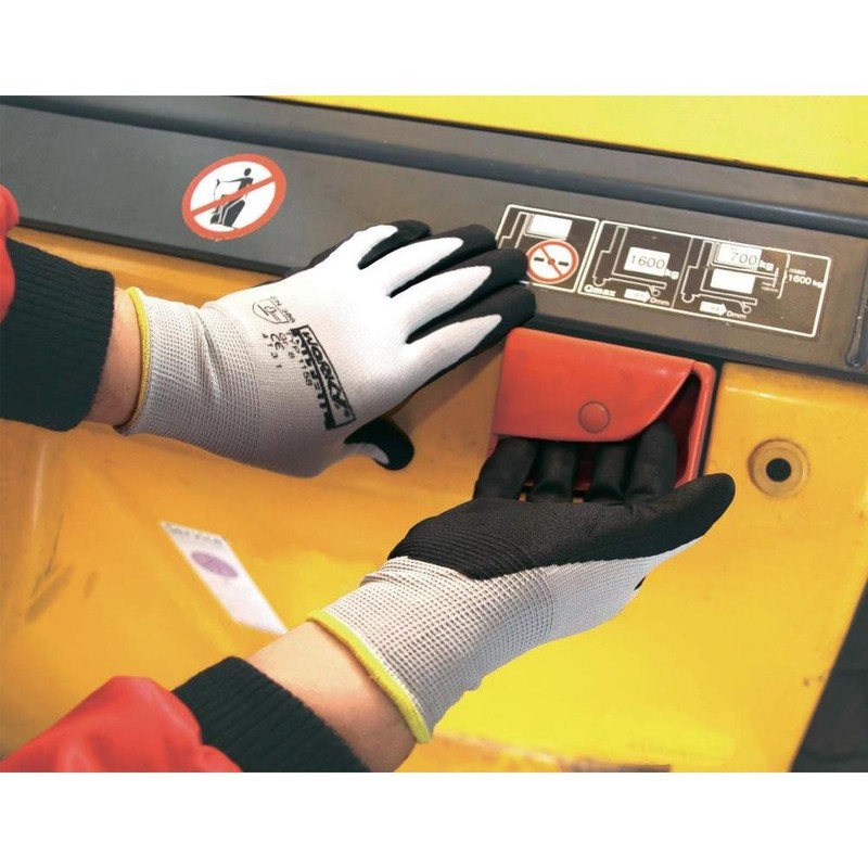 Worky 1158 Foam Polyamide Nitrile Glove Fine Mesh Gr.8 100%