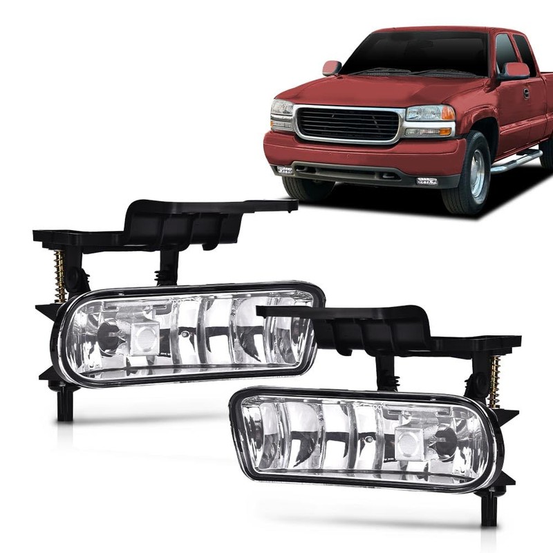 G-PLUS Left&Right Fog Lights Compatible with GMC Sierra 1999-2002/Fit GMC