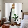 BGment Pure White 100% Blackout Curtains 84 Inches Long with