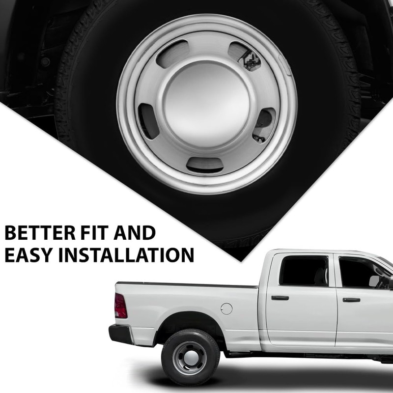 G-PLUS Rear Wheel Chrome Center Hub Caps Compatible with Dodge