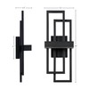 LamQee Black LED Wall Sconce Set of 2, 20" Modern