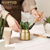 NUPTIO Small Vase Gold Centerpiece: 2 Pcs 4.2" Short Flower