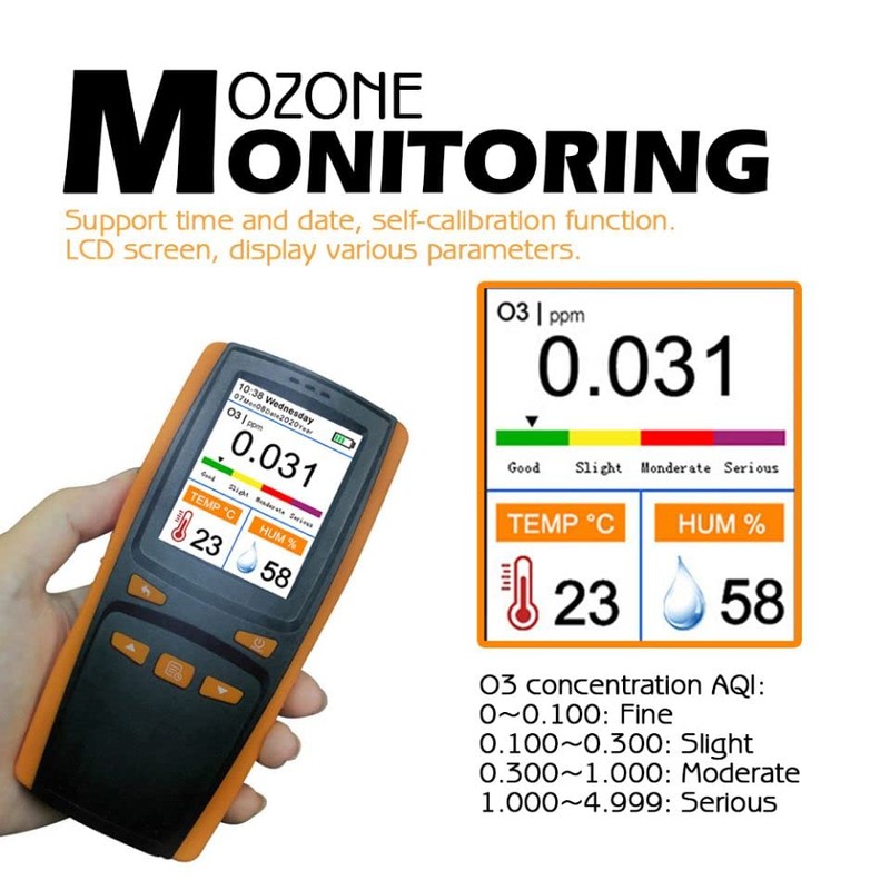 VISLONE Ozone Detector, O3 Air Quality Monitor, Gas Tester Meter