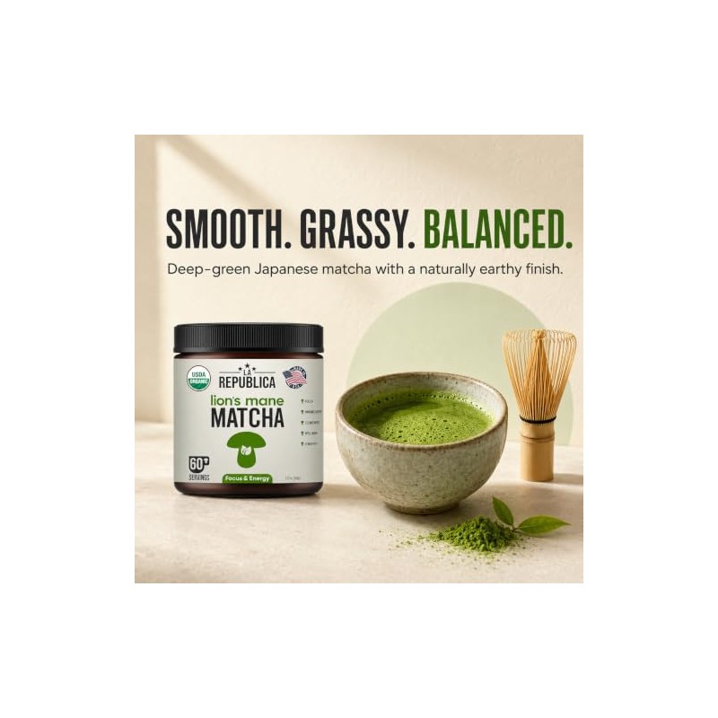 LRLA SUPERFOODS Polvo De Matcha De Hongo Melena De León