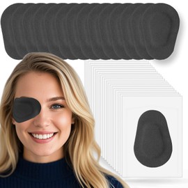 THSIREE 45 Pcs Adhesive Eye Patches for Adults, Medical Eye Patch Disposable Breathable Eyepatch for Amblyopia Lazy Eye Latex Free Adhesive Bandages for Adults, Black Regular Size 3.3×2.3 inches