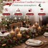 Retisee 6 Pcs Fall Flickering Flameless Candles, Acrylic Battery Operated