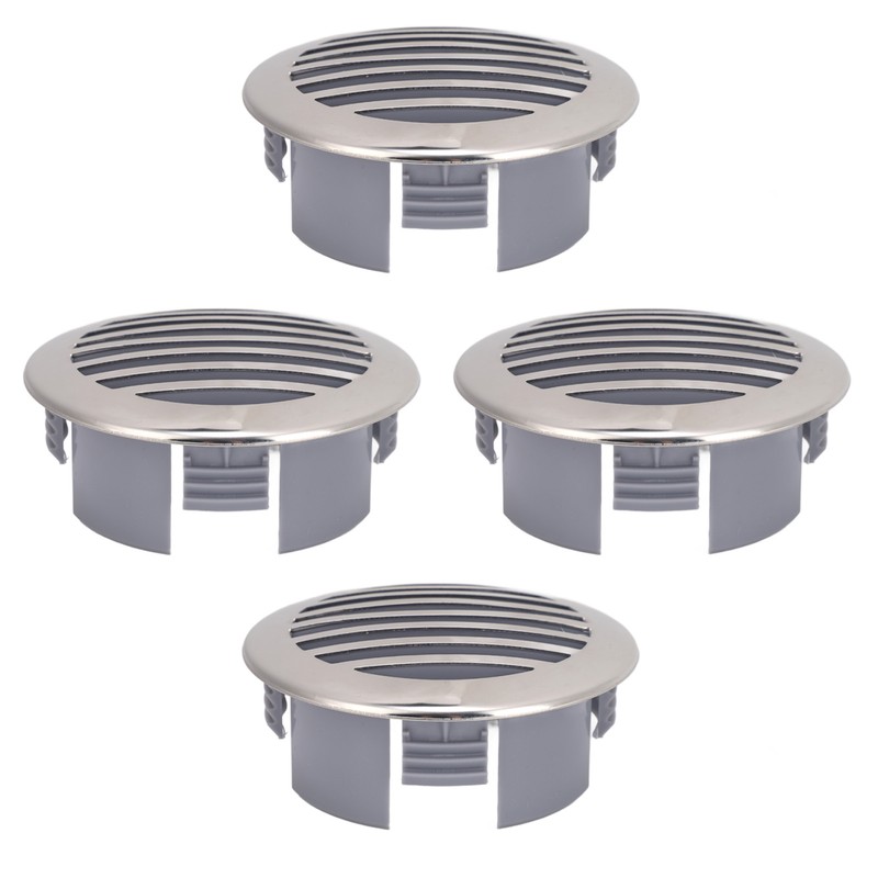4pcs Stainless Steel Air Vents Louvered Grille Cover Vent Hood