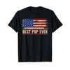 Vintage Best Pop Ever American Flag Father's Day Gift T-Shirt