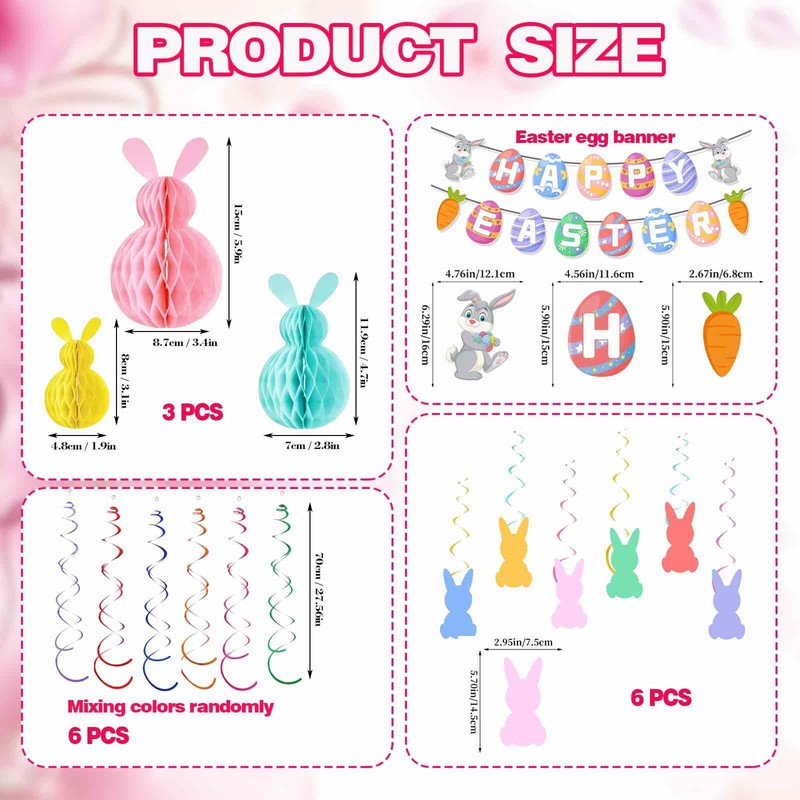 Easter Garland - Ultimate Easter Decoration for Hanging with Magnetic