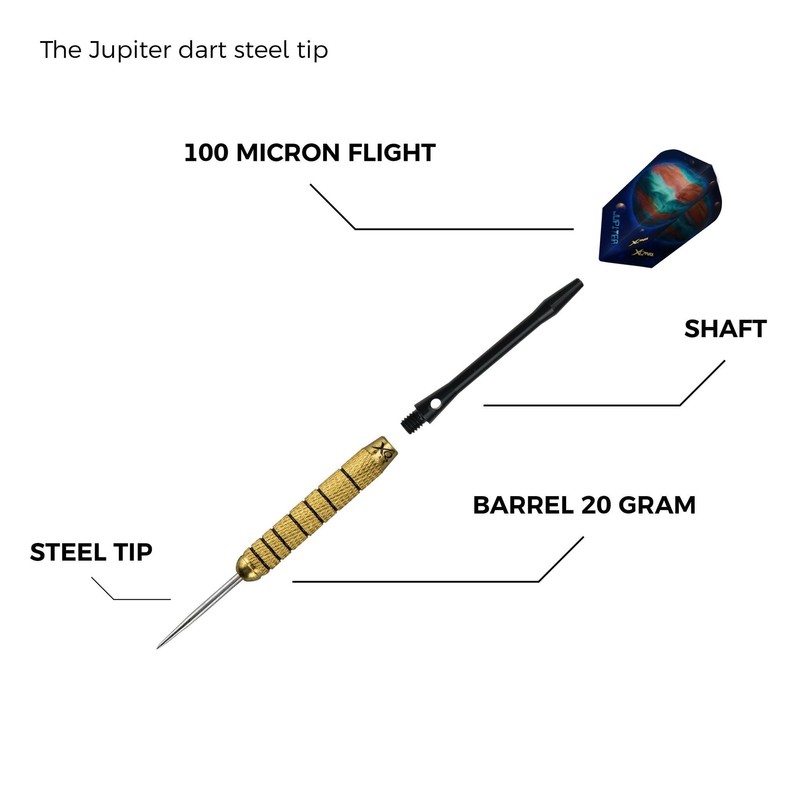 KOTO darts XQ Max Jupiter, Steel Tip Darts, Darts Set,