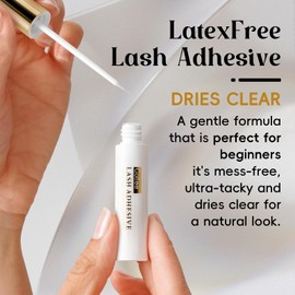 Lash Glue Cluster False Eyelashes Gule Strip Lash Glue for DIY Lash Extensions Super Strong Hold Eyelash Adhesive Waterproof Long Lasting for Lash Cluster Fast Drying Clear Eye Lash Glue
