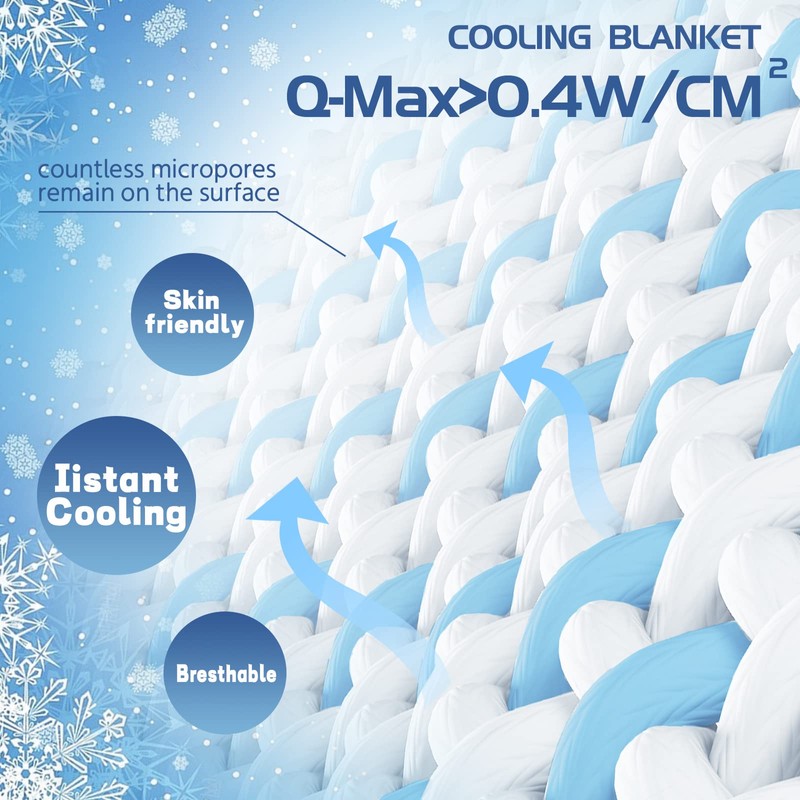 LIFEYJ - Mantas refrescantes para dormir calientes, manta que brilla