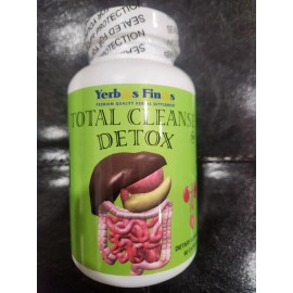 YERBAS FINAS TOTAL CLEANSE DETOX EVIMERIA EL AZTECANO 90 CAPSULES 08/2028 SEALED MADE USA