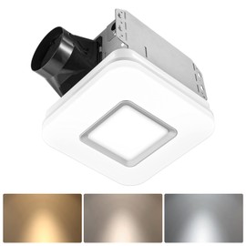 OREiN Bathroom Exhaust Fan with Light, 110 CFM 2.0 Sones, 27W Bathroom Fan with Light for Home, 1500lm, 3000K/4000K/5000K Selectable & Nightlight, FCC/ETL Listed, Bathroom Fan Light Combo