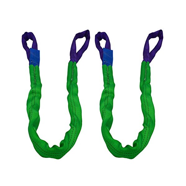 YUZENET 2"x 5' Lifting Slings Straps Polyester Heavy Duty Web
