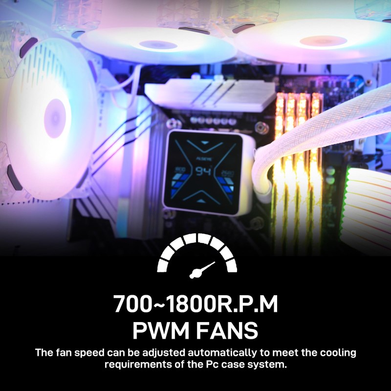 ALSEYE N12 Case Fan Kit, 3 Pack 120mm ARGB &