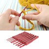 9Pcs Crochet Hook Set Aluminum Body Silicone Wrapped Handle 2