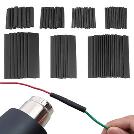 YAZANY 127 Pcs Heat Shrink Tubing kit, Electric Insulation Heat Shrink Wrap Cable Sleeve Automotive Industrial Heat-Shrink Tubing Shrink Ratio 2: 1 Black