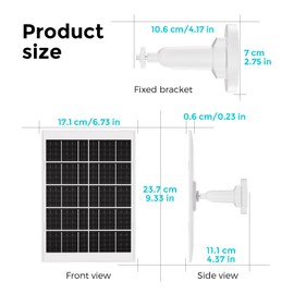 honecumi for Arlo Camera Solar Panel 5V6W, Compatible with Arlo Pro 2/3/4/5S, Ultra 2, Floodlight Camera, IP65 Waterproof, 13.1ft Magnetic Charging Cable, Continuous Outdoor Power Supply