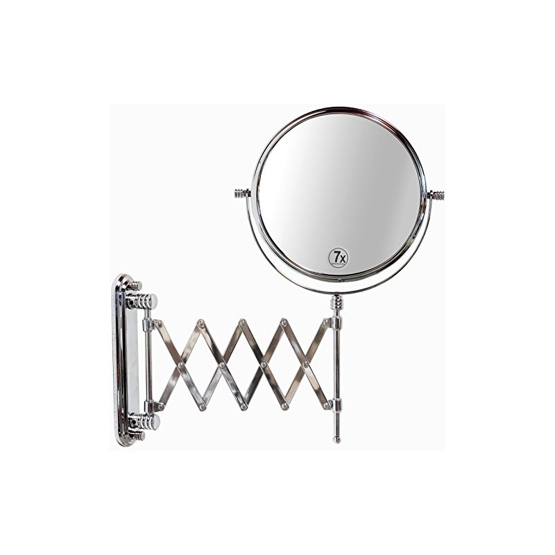 Deco Brothers Wall Mount Extendable Mirror, 8 Inch Double Side