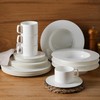 Stone Lain Sylvie 20 Pieces Bone China Dinnerware Set, White