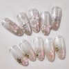 GLOWZEN Nail Seal, Illusion of Cherry Blossom Nail Stickers, Wear