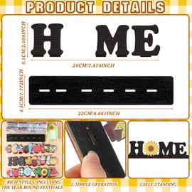 Briwooody Interchangeable Home Table Signs with 20 Pcs Seasonal Icons Diamond Painting Interchangeable Home Letter Sign Table Centerpiece for All Seasons Detachable Home Decorative for Office