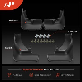 A-Premium Set of 4PCS Mud Flaps Splash Guards Mudguards Mudflaps with Hardware Kits Accessory Compatible with Nissan Kicks 2018-2024, Front and Rear, Driver & Passenger Side