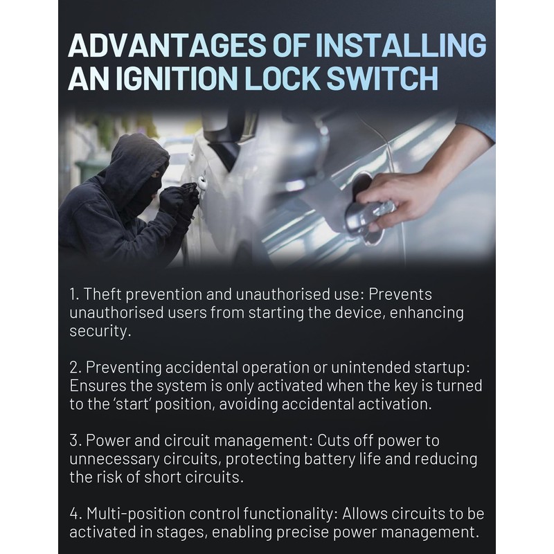 Radvik Ignition Switch Cylinder with Left Driver Side Door Lock,