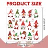 Whaline 46Pcs Christmas Thick Gel Clings Cute Xmas Gnome Design