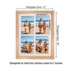 5x7 Collage Picture Frame,Fits 4 5x7 Photos,Engineered Wood-Natural Oak