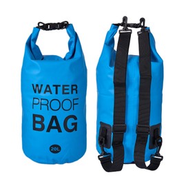 lydnkim Waterproof Dry Bag – PVC Roll-Top Dry Sack (2L–30L) for Kayaking, Boating, Rafting, Camping & Water Sports – Keeps Gear Safe & Dry (Blue, 20L - Double Straps)