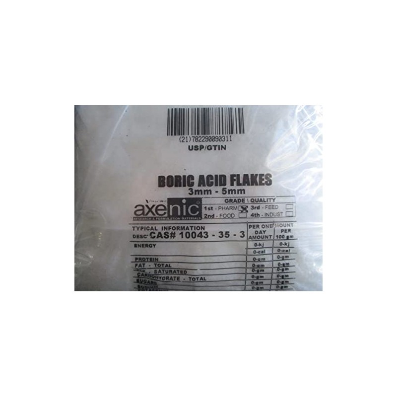 1kg Boric Acid flake, fish scale 3-5 mm CAS#10043-35-3