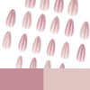 Almond Press on False Nails - Nude Pink Fake Nails