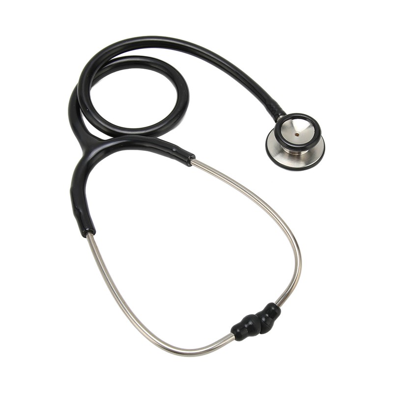 Medical Stethoscope Dual Head Clear Transmission Soft Ear Plugs Stainless