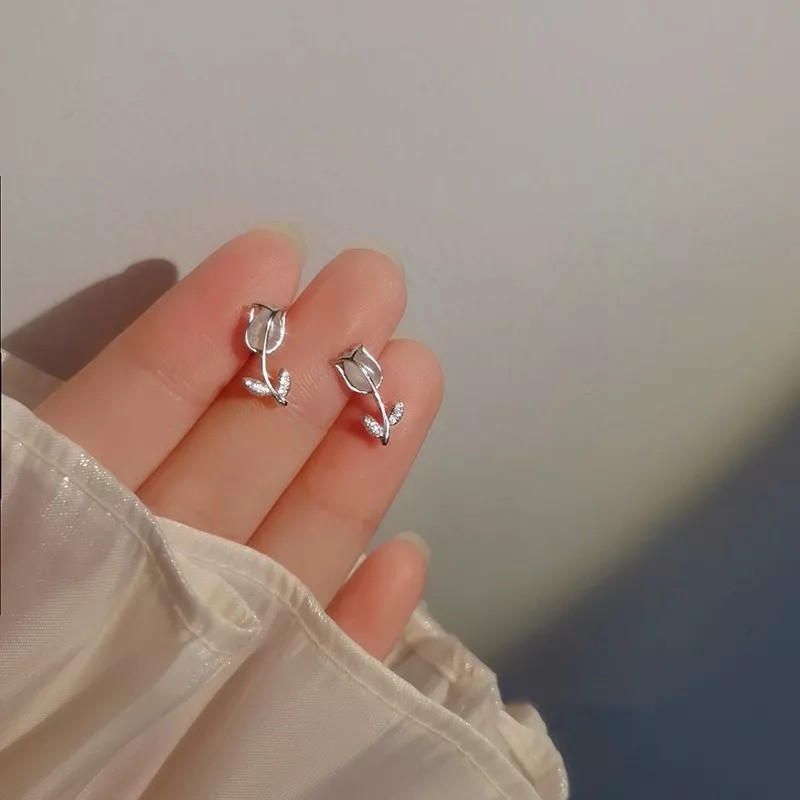 TENDER LIHOME Set Collar Y Aretes De Tulipan Chapado En