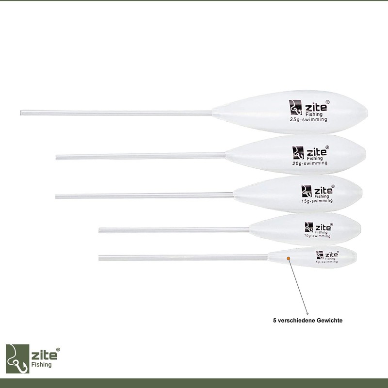 Zite Fishing Sbirolino Floats in Double Pack | Sbirulino 5-25g